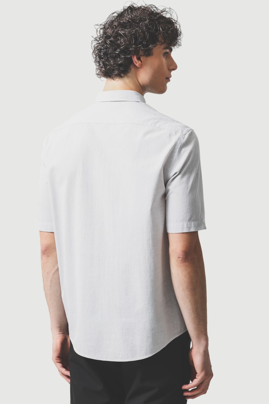 Camisa Manga Curta Algodao Modal Boa Vista Cinza Claro — foto 4 de 6