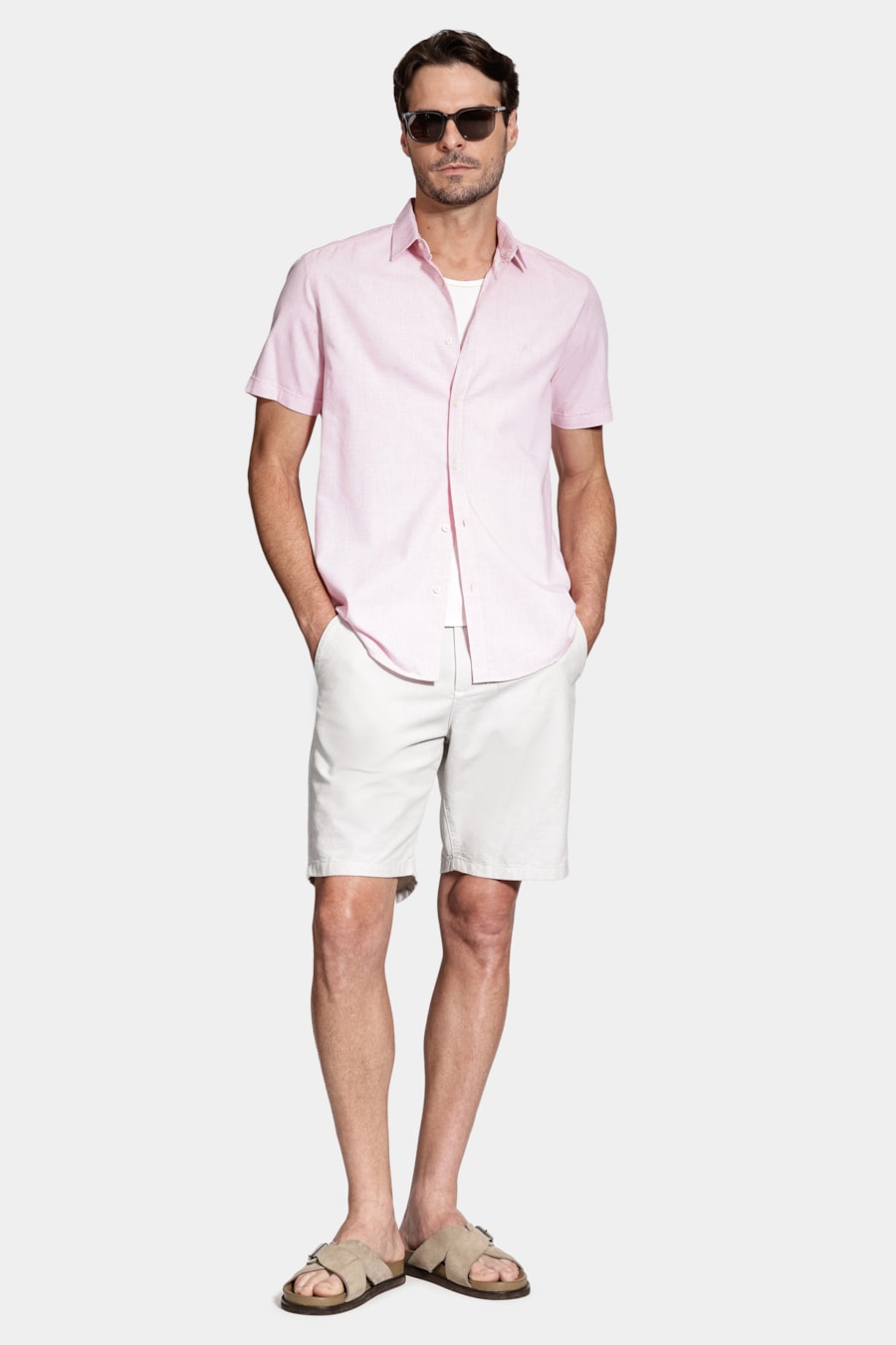 Camisa Manga Curta Algodão Modal Pink — foto 2 de 6