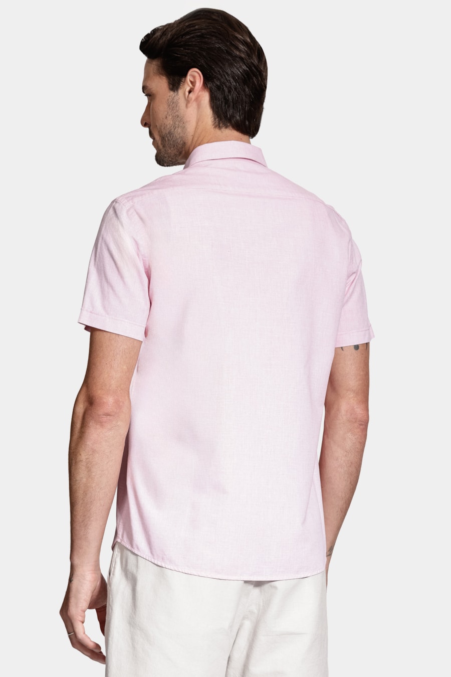 Camisa Manga Curta Algodão Modal Pink — foto 4 de 6