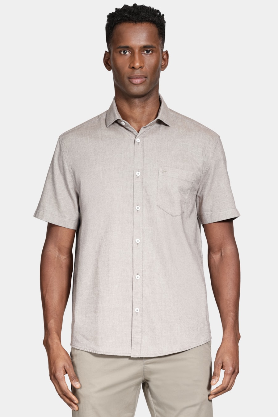 Camisa Manga Curta Algodão Natural — foto 1 de 6