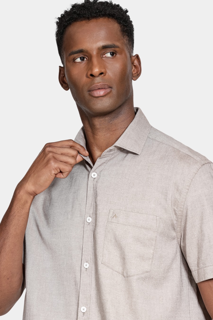 Camisa Manga Curta Algodão Natural — foto 3 de 6