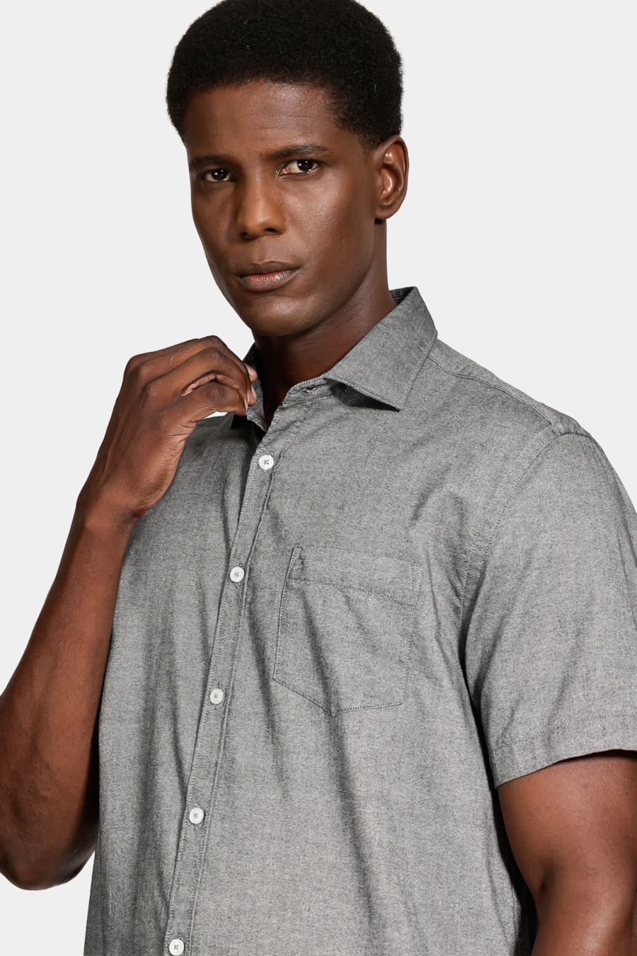 Camisa Manga Curta Algodão Preto — foto 3 de 6