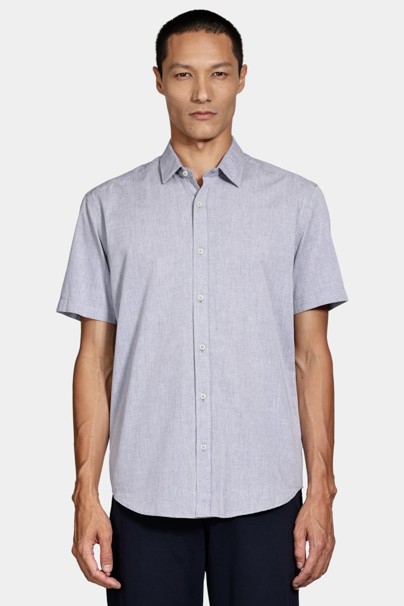 Camisa Manga Curta Algodão Willis Azul