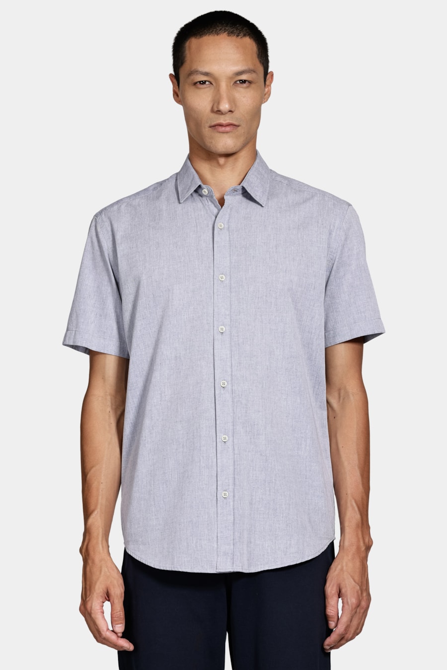 Camisa Manga Curta Algodão Willis Azul — foto 1 de 6