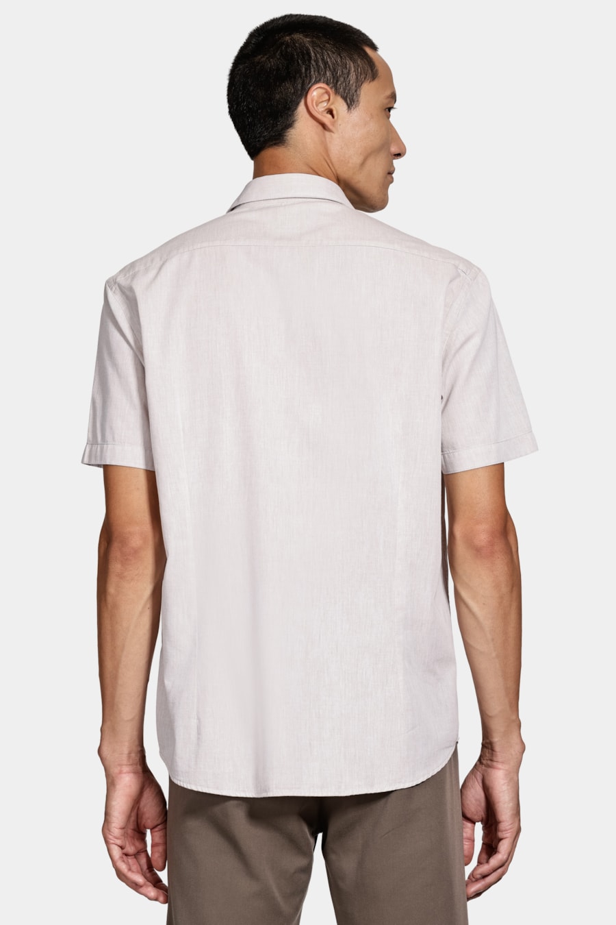 Camisa Manga Curta Algodão Willis Caqui — foto 4 de 6