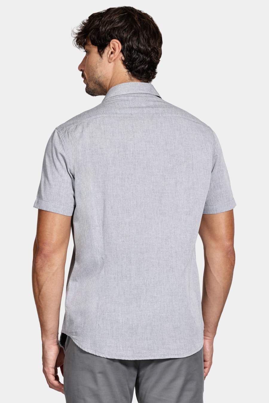 Camisa Manga Curta Algodão Willis Chumbo — foto 4 de 6