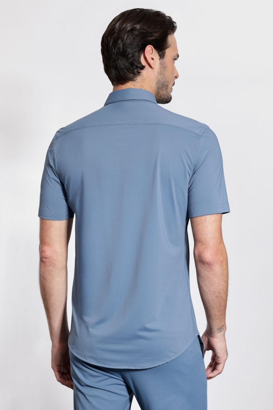 Camisa Manga Curta Bold Everyday Azul Indigo — foto 4 de 5