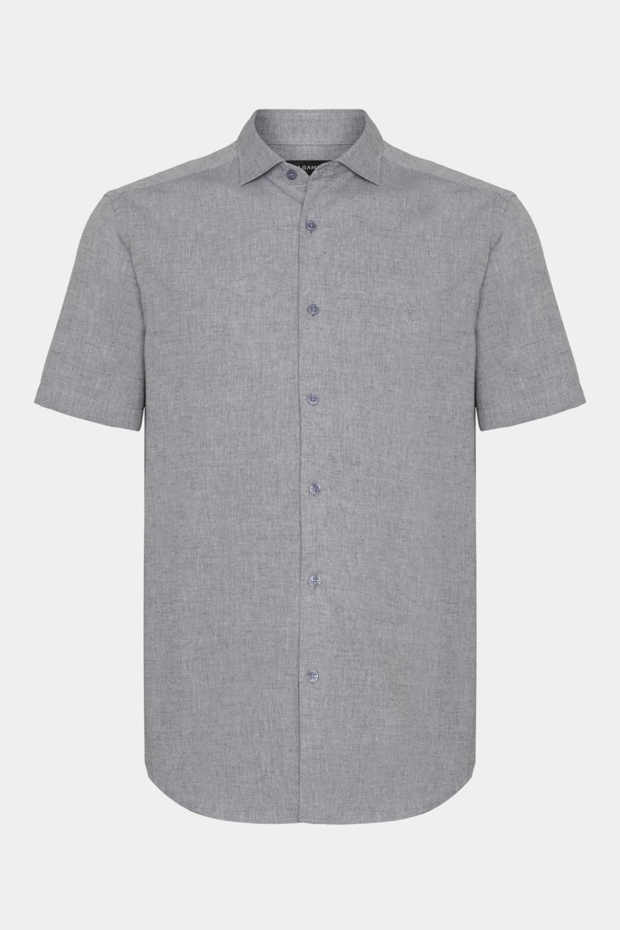 Camisa Manga Curta Capri Mescla Azul — foto 5 de 6