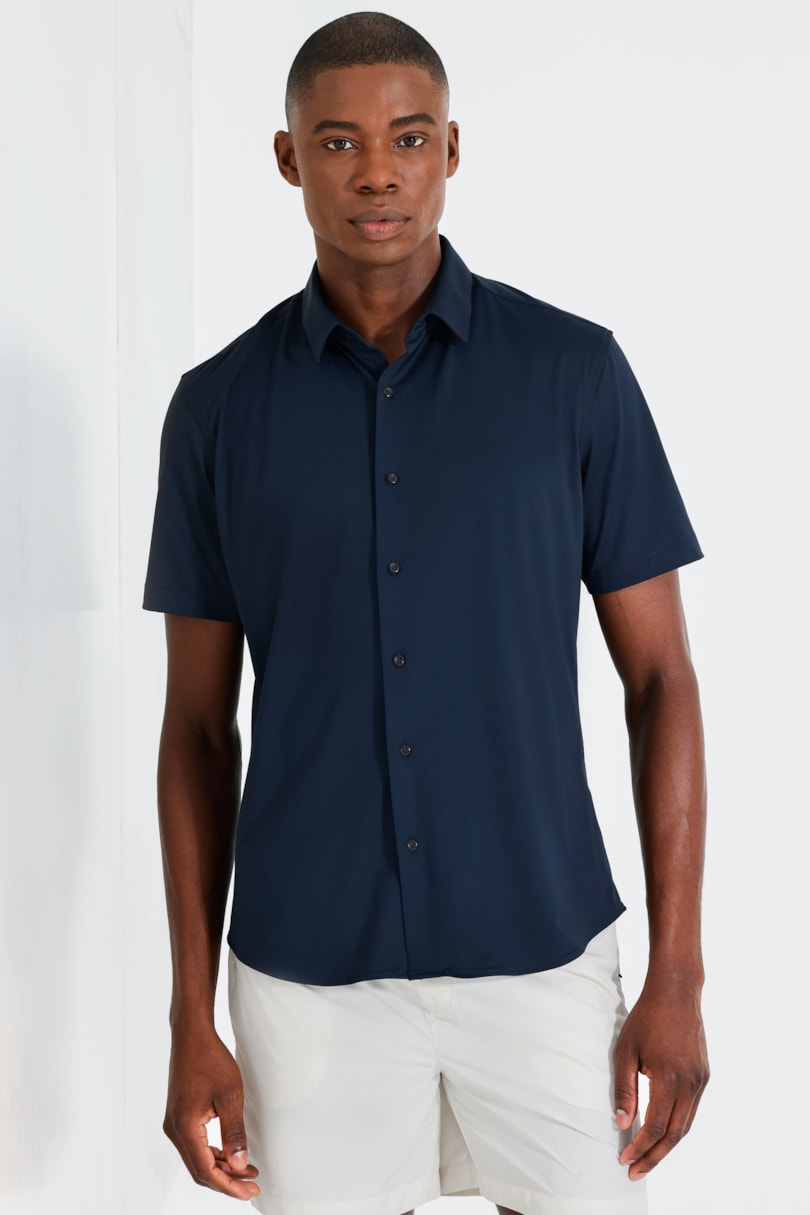 Camisa Manga Curta Classic Everyday Azul Marinho