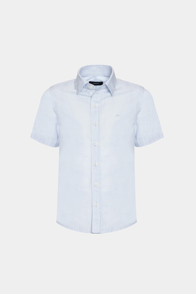 Camisa Manga Curta Infantil Flamê Bosco Azul Bebe - Não Ativar Mostruário
