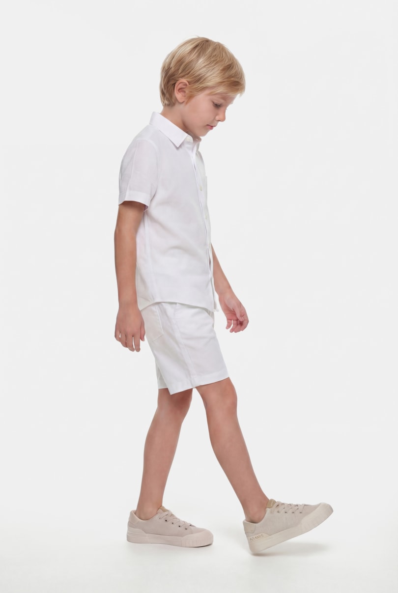 Camisa Manga Curta Infantil Flamê Bosco Branco
