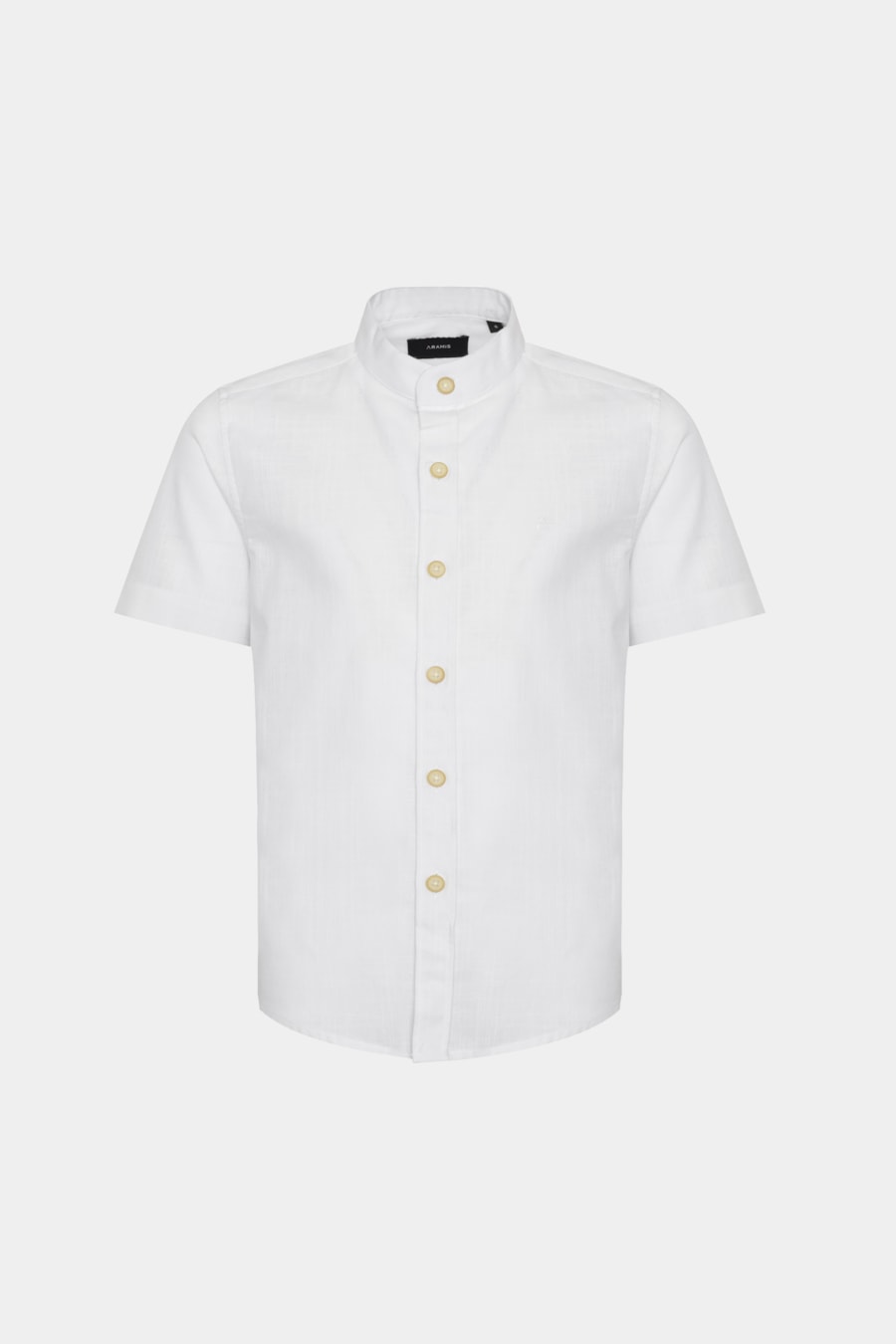 Camisa Manga Curta Infantil Gola Padre Branco — foto 3 de 5