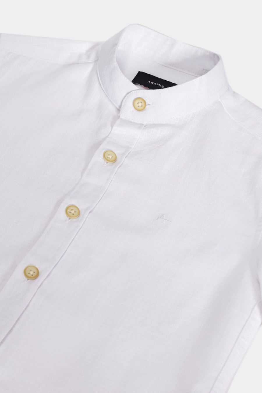 Camisa Manga Curta Infantil Gola Padre Branco — foto 4 de 5