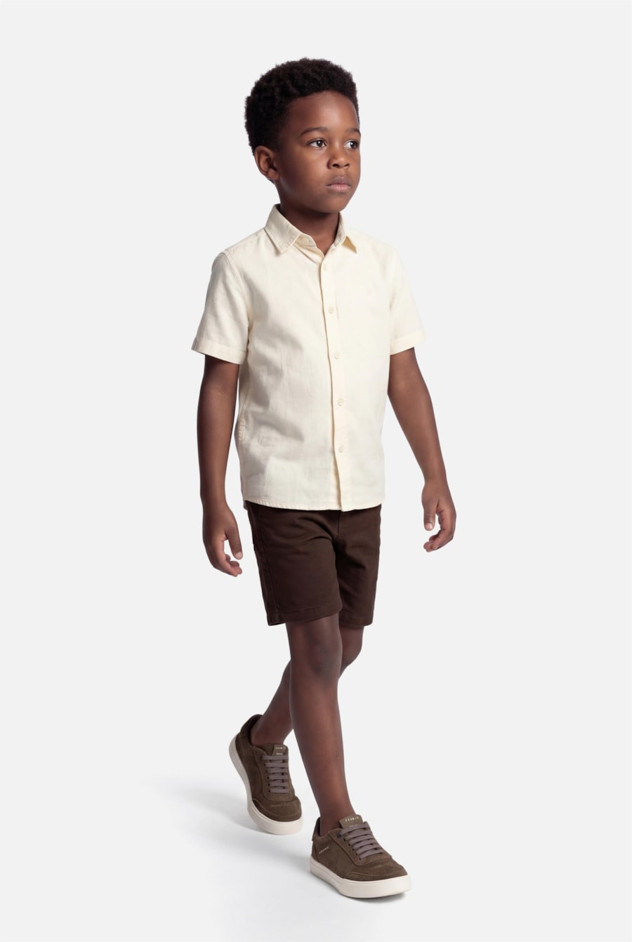 Camisa Manga Curta Infantil Loop Flame Bosco Amarelo - Não Ativar Mostruário — foto 2 de 4