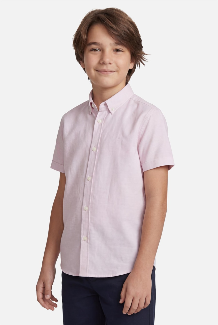 Camisa Manga Curta Infantil Loop Flame Bosco Rosa - Não Ativar Mostruário — foto 1 de 5