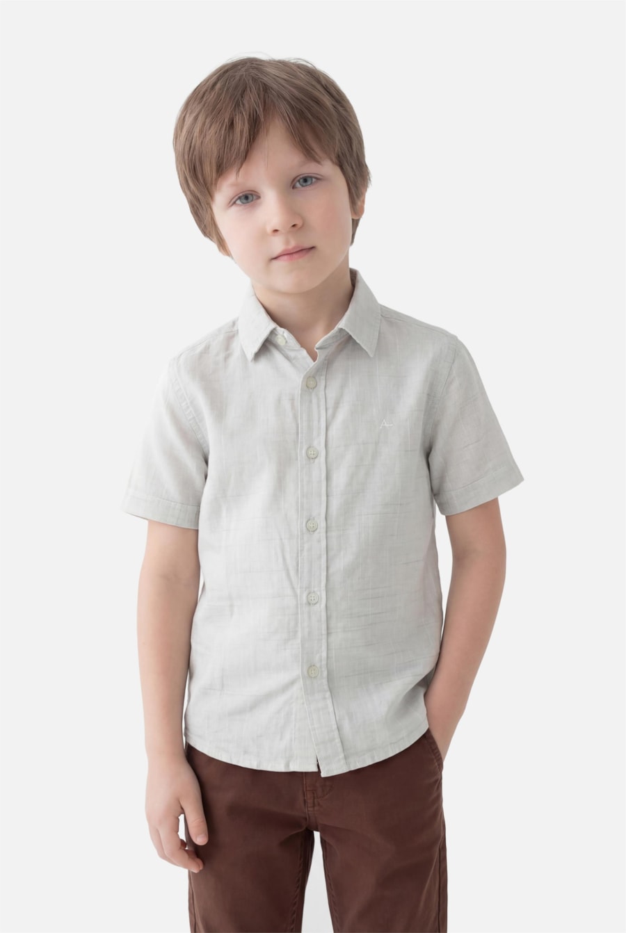 Camisa Manga Curta Infantil Loop Flame Bosco Verde - Não Ativar Mostruário — foto 1 de 4