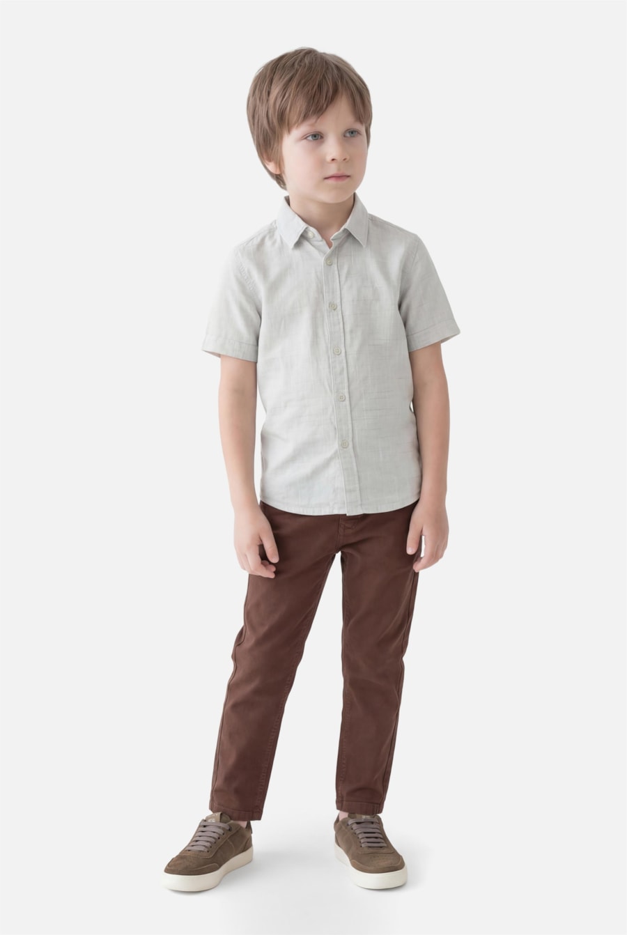 Camisa Manga Curta Infantil Loop Flame Bosco Verde - Não Ativar Mostruário — foto 2 de 4