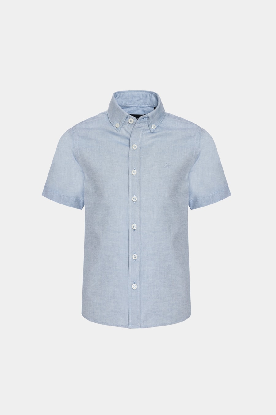 Camisa Manga Curta Infantil Oxford Azul — foto 3 de 5