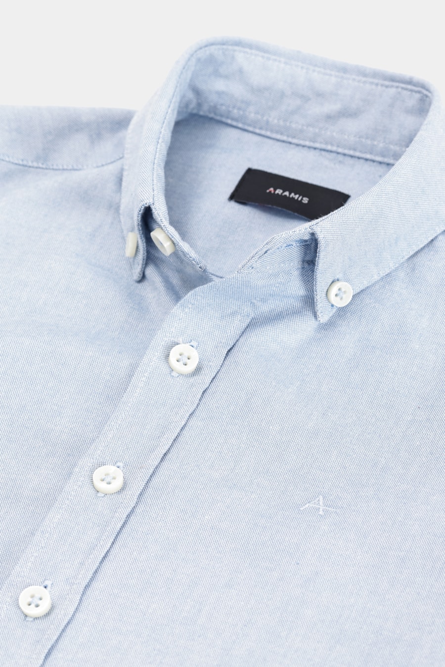 Camisa Manga Curta Infantil Oxford Azul — foto 4 de 5