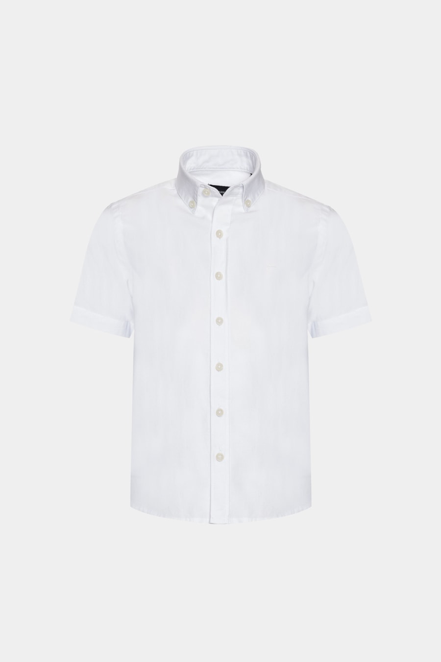 Camisa Manga Curta Infantil Oxford Branco - Não Ativar Mostruário — foto 3 de 5