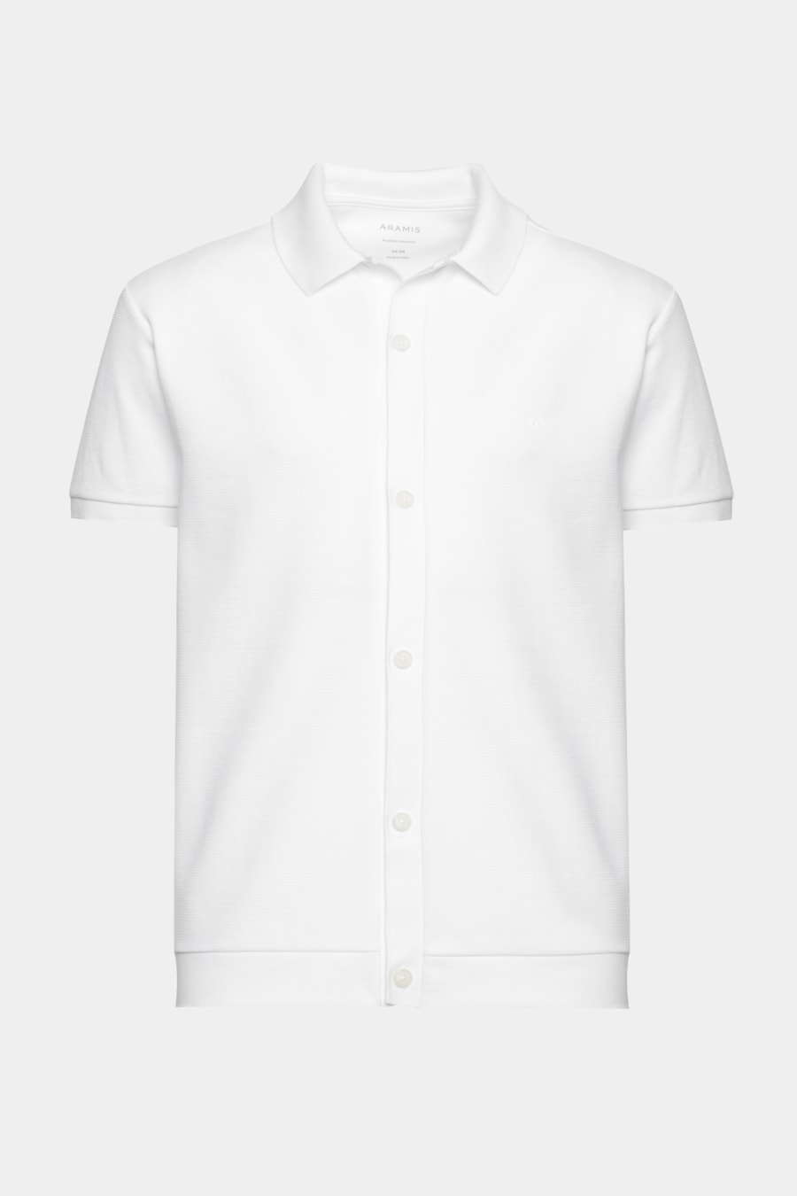 Camisa Manga Curta Interlock Com Textura Branco — foto 5 de 5