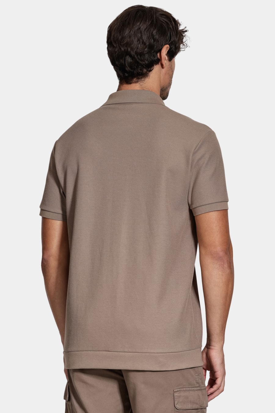 Camisa Manga Curta Interlock Com Textura Charuto — foto 4 de 5