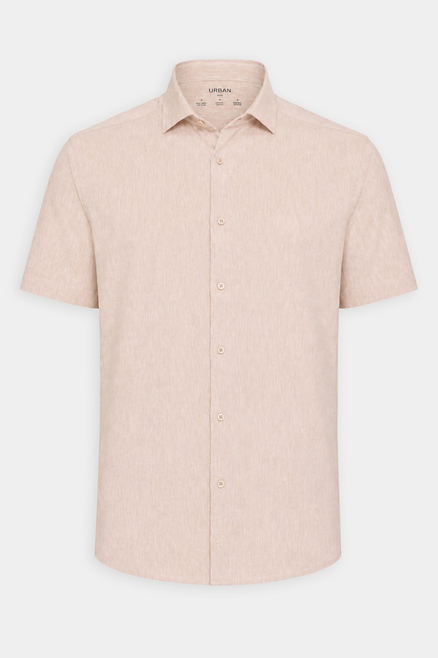 Camisa Manga Curta Linen Flex Areia — foto 5 de 5