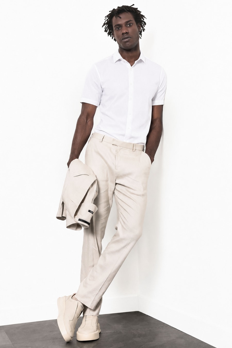 Camisa Manga Curta Linen Flex Branco — foto 2 de 5
