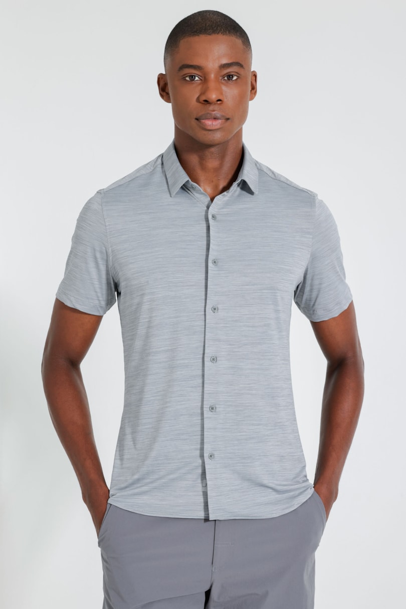 Camisa Manga Curta Mescla Dry Cinza Mescla