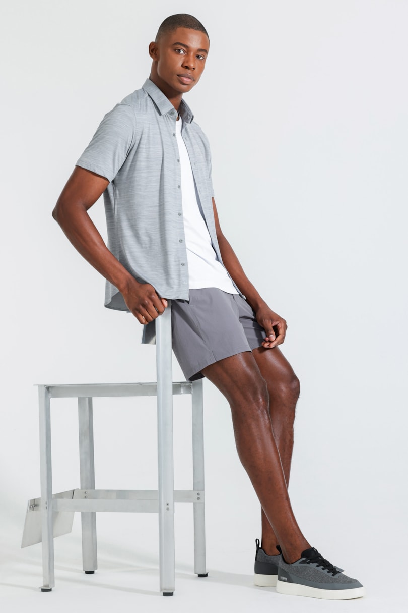 Camisa Manga Curta Mescla Dry Cinza Mescla