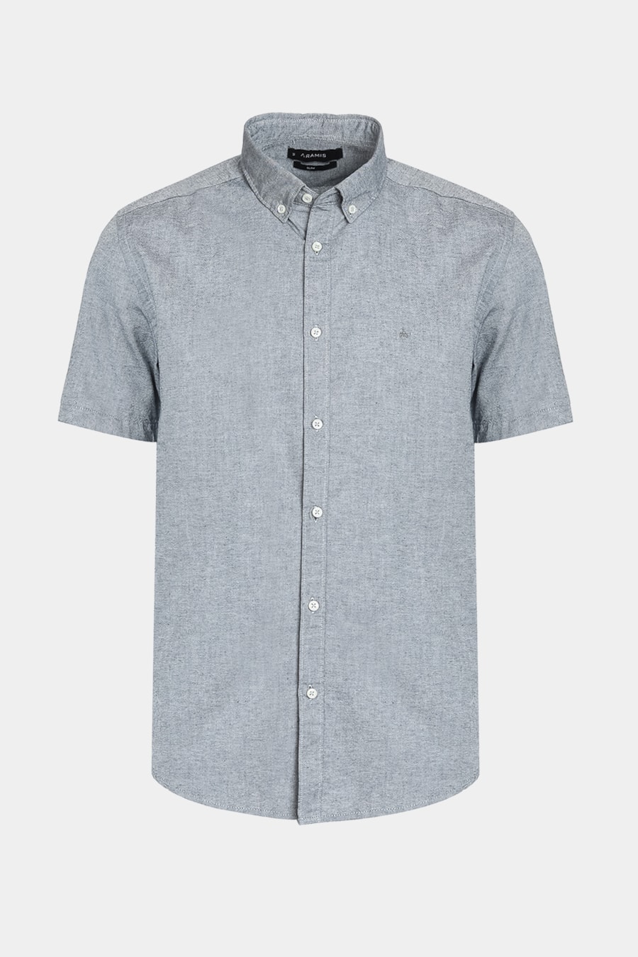 Camisa Manga Curta Move Slim Oxford Button Down Copan Marinho