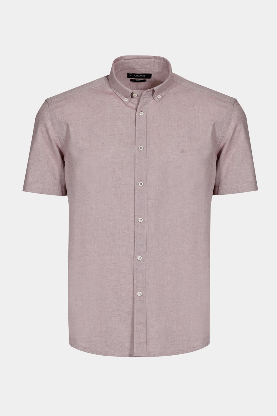 Camisa Manga Curta Move Slim Oxford Button Down Copan Rosa Escuro — foto 6 de 6