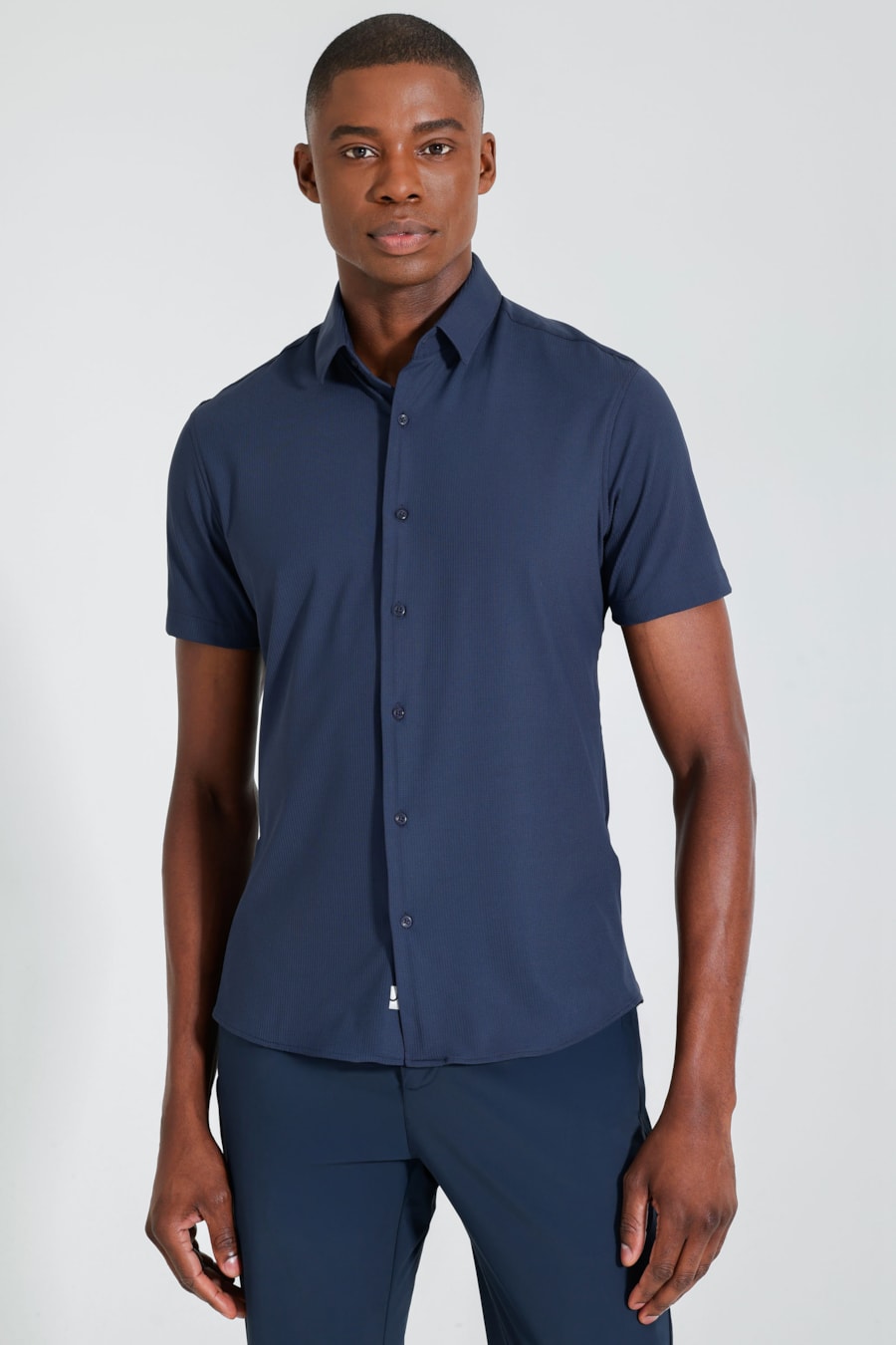 Camisa Manga Curta New Bold Marinho Escuro — foto 1 de 4