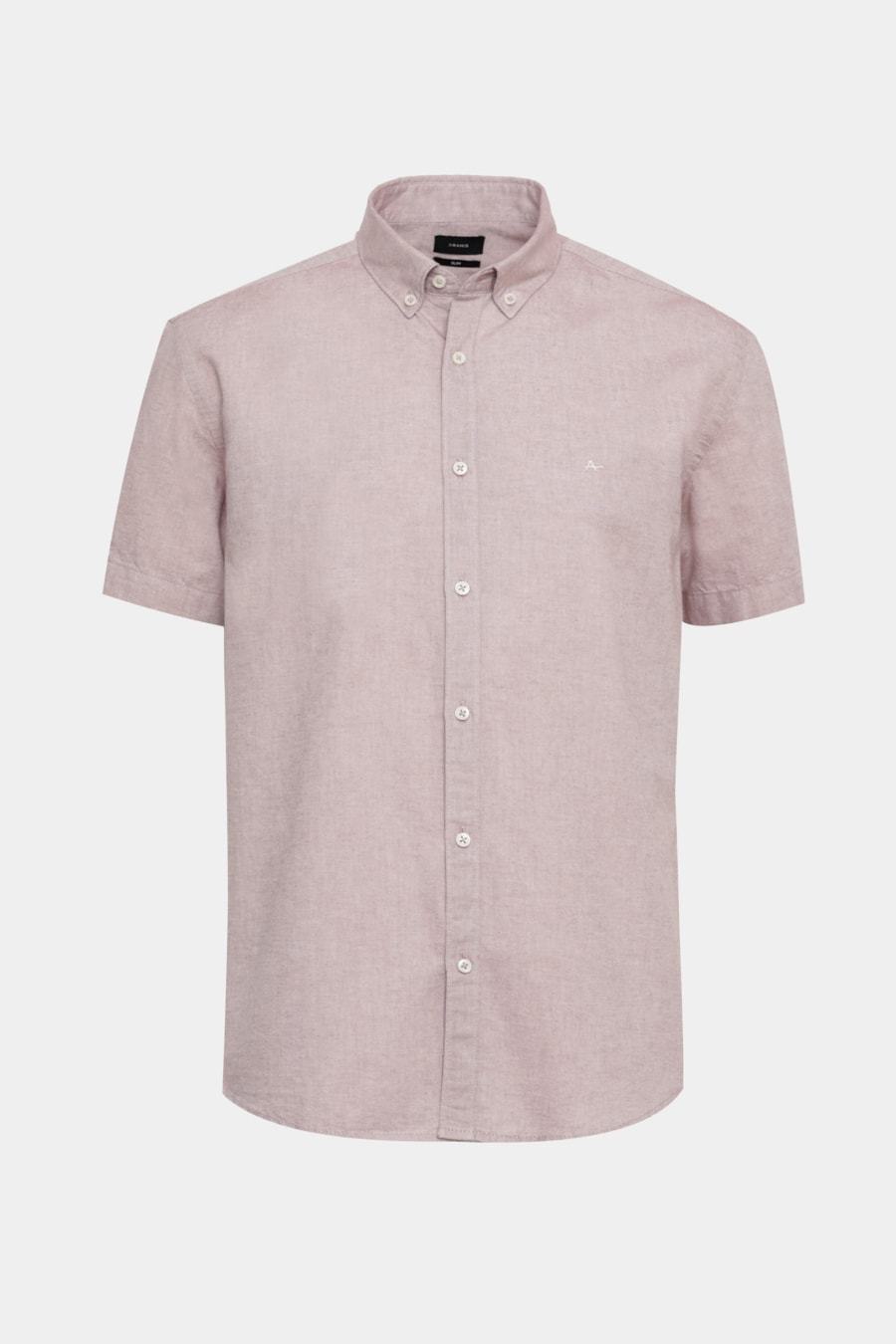 Camisa Manga Curta Oxford Rosa Escuro — foto 5 de 6