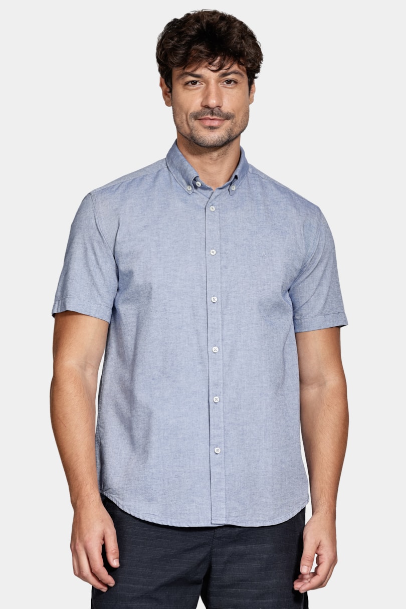Camisa Manga Curta Oxford Royal