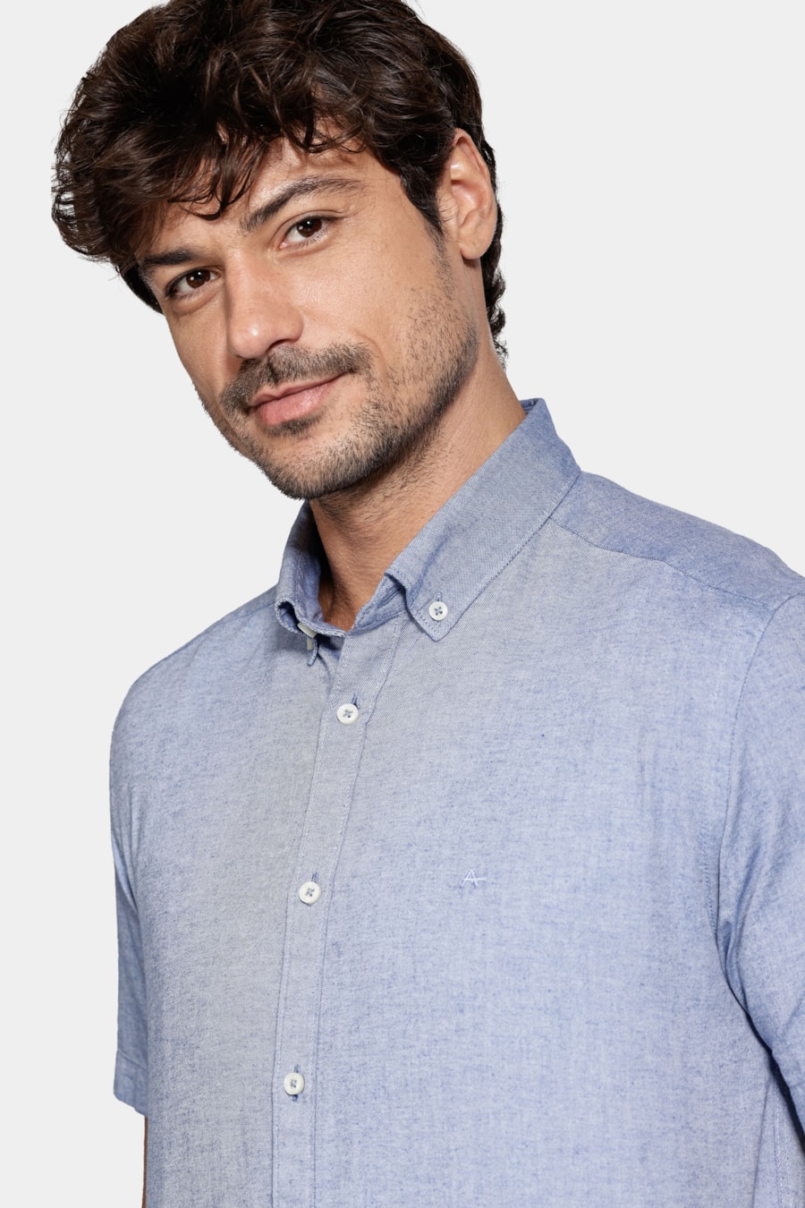 Camisa Manga Curta Oxford Royal — foto 3 de 5
