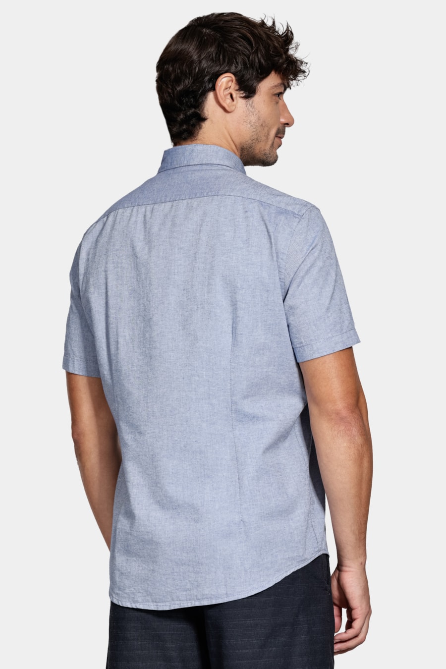 Camisa Manga Curta Oxford Royal — foto 4 de 5