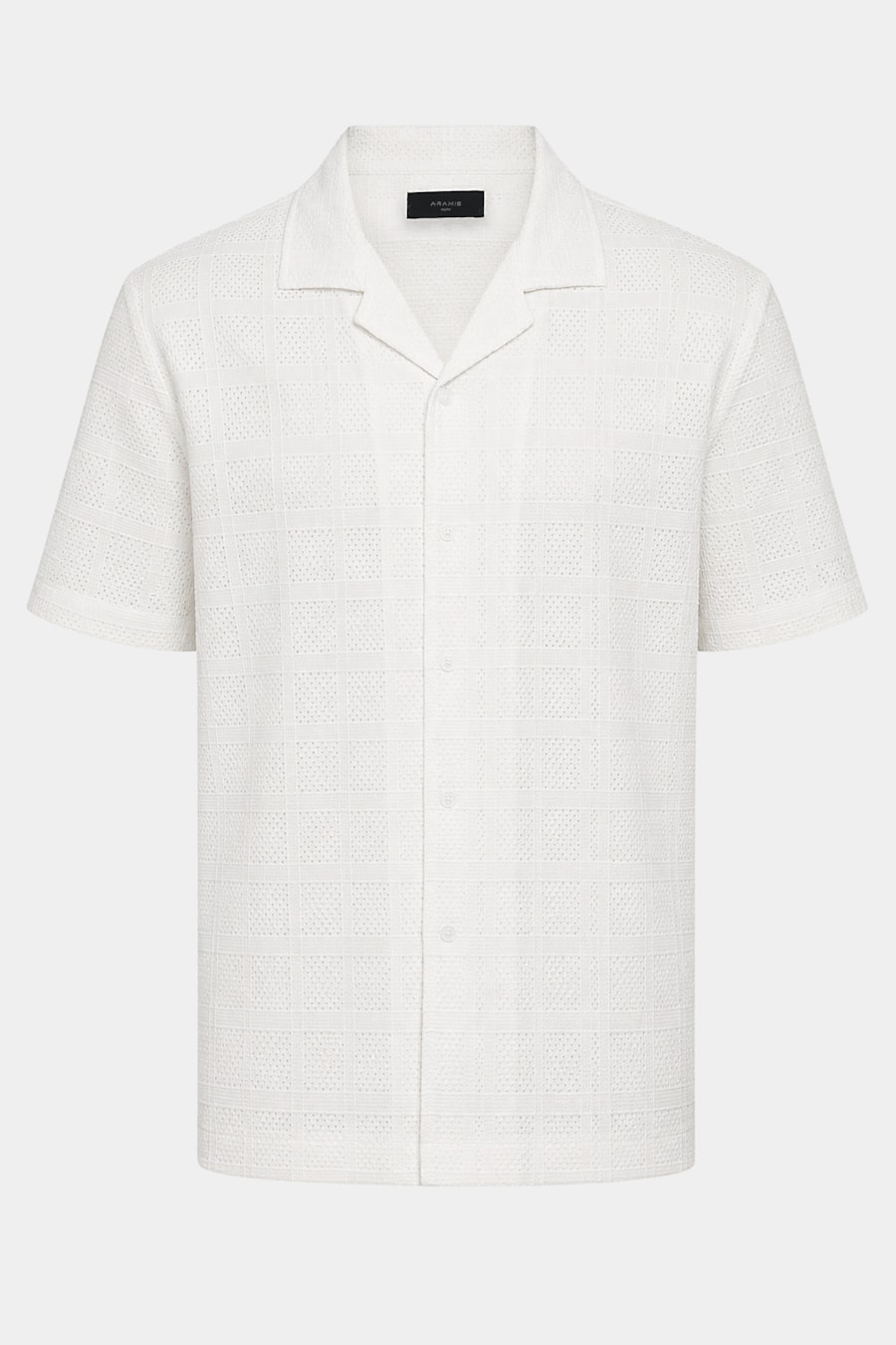 Camisa Manga Curta Regular Algodão Bordado Branco — foto 6 de 7