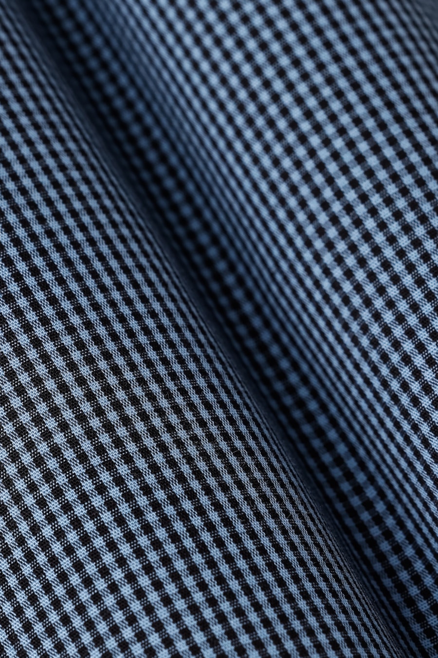Camisa Manga Curta Regular Algodão Damero Azul Medio C/ Marinho — foto 6 de 6