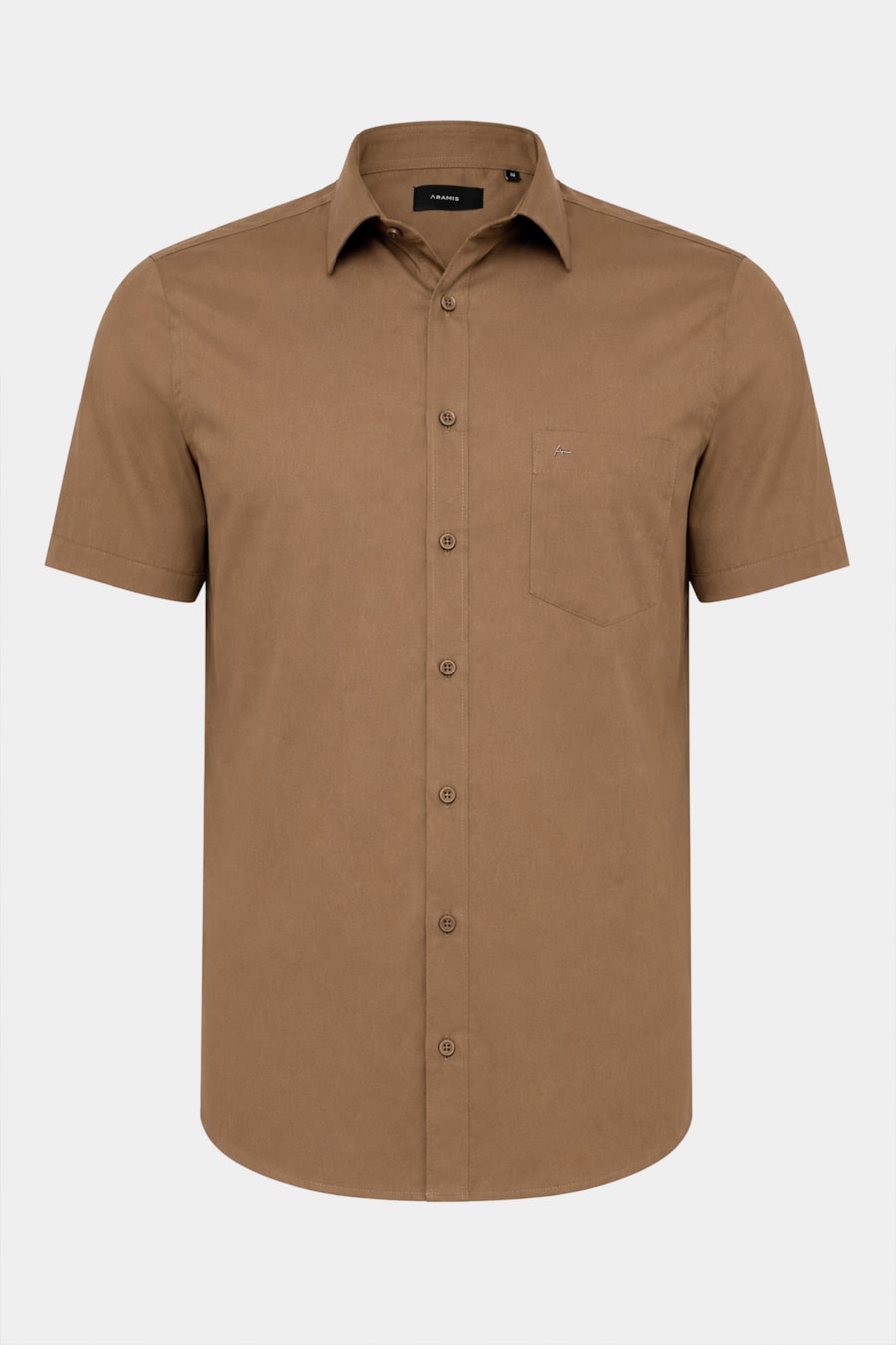 Camisa Manga Curta Regular Algodão Lisa Damero Castor — foto 5 de 6