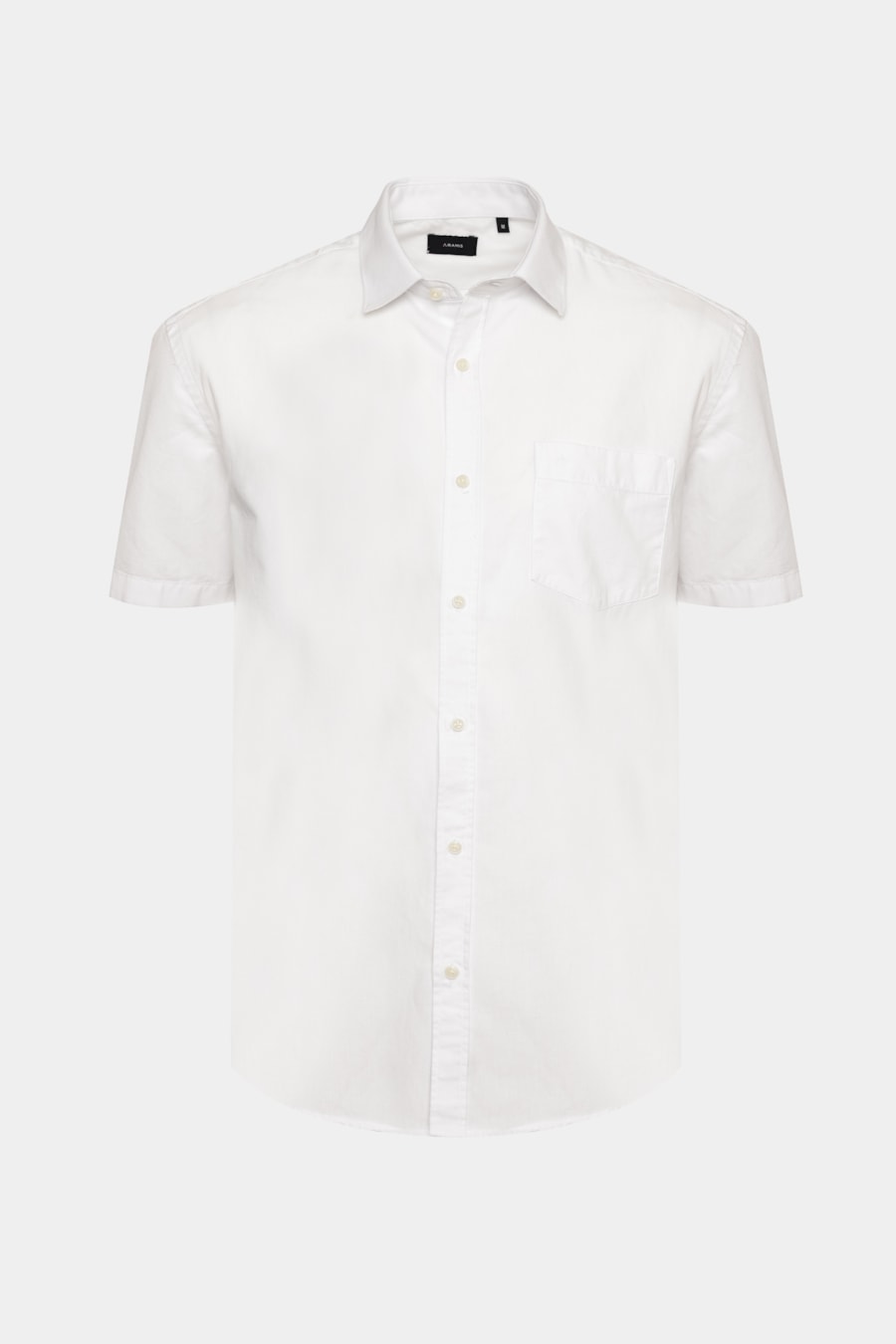 Camisa Manga Curta Regular Algodão Mescla Branco — foto 5 de 6