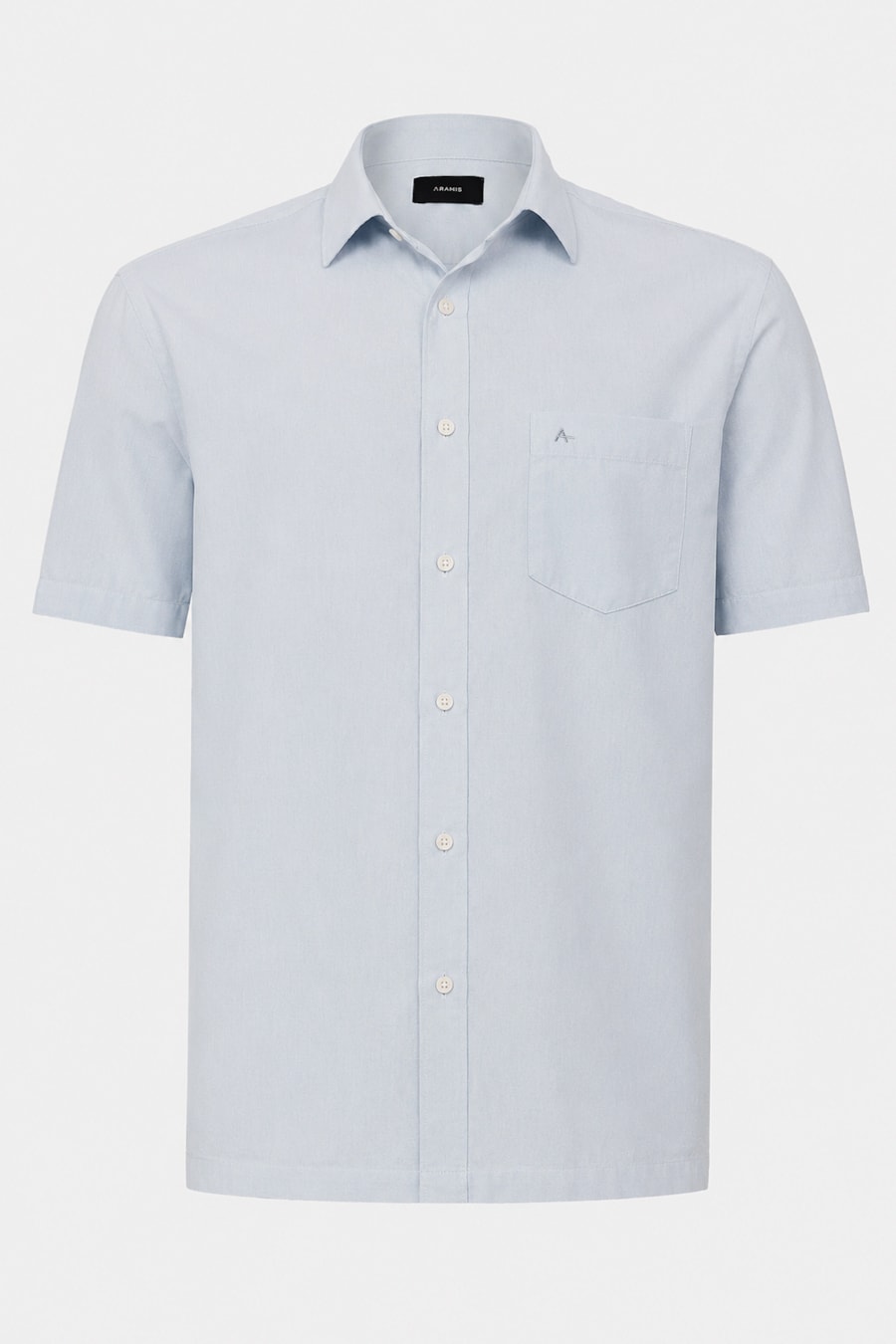 Camisa Manga Curta Regular Algodao Mescla Lotte Azul Celeste — foto 5 de 6
