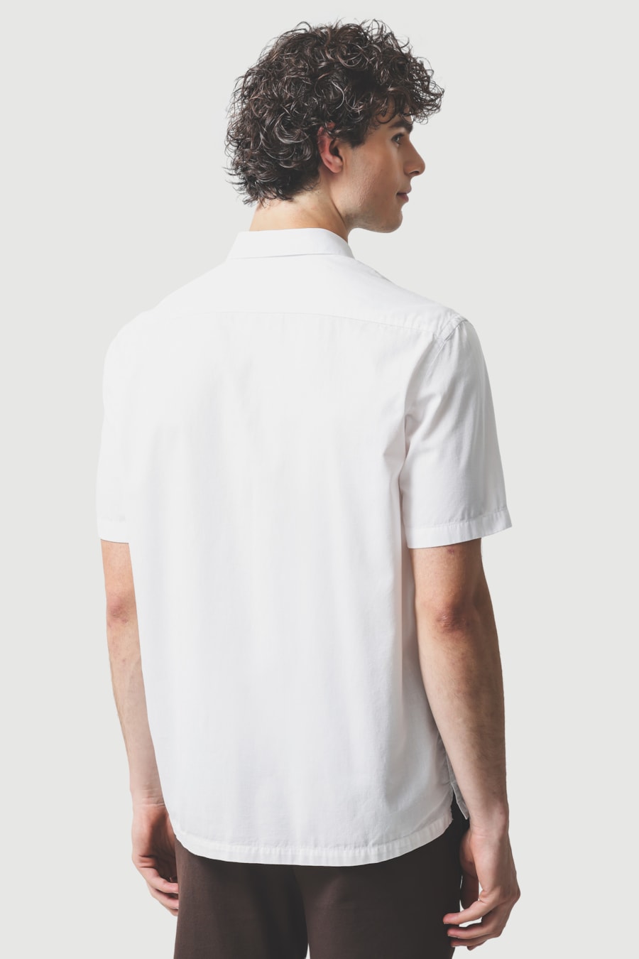 Camisa Manga Curta Regular Algodao Mescla Lotte Branco — foto 4 de 6