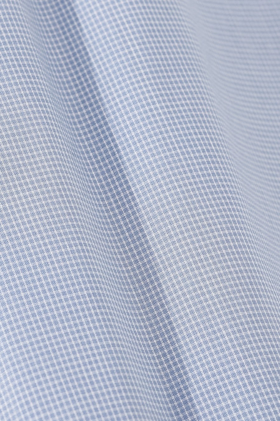 Camisa Manga Curta Regular Algodão Micro Xadrez Azul C/Branco — foto 6 de 6