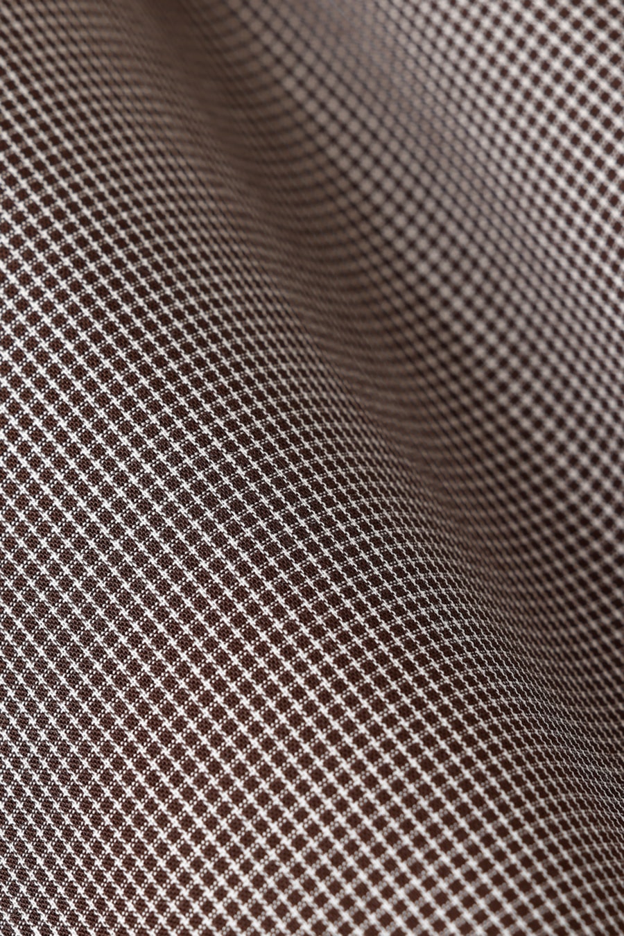 Camisa Manga Curta Regular Algodão Micro Xadrez Café C/ Branco — foto 6 de 6