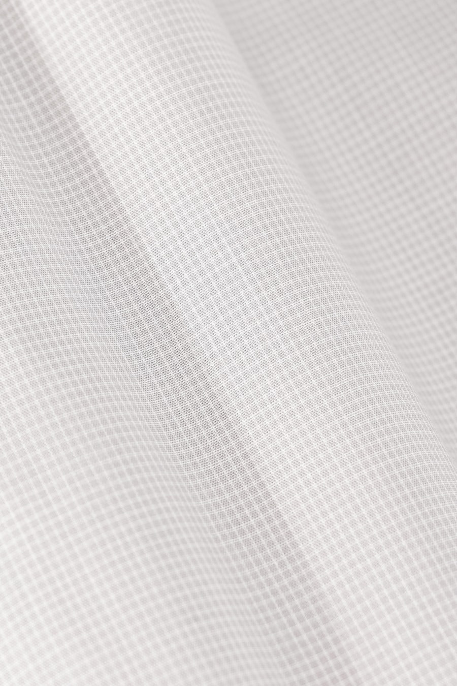 Camisa Manga Curta Regular Algodão Micro Xadrez Cinza Claro/Branco — foto 6 de 6