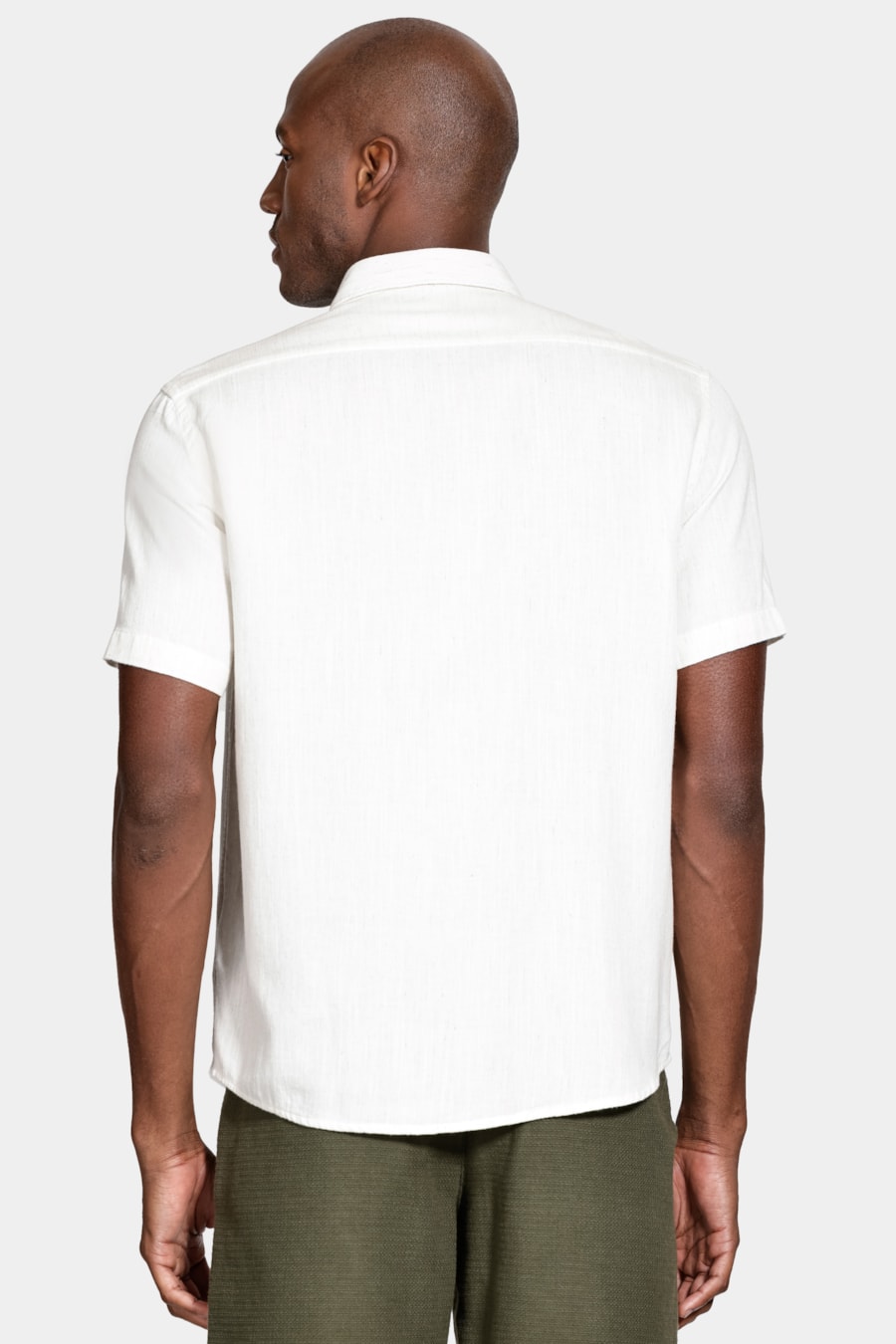 Camisa Manga Curta Regular Algodão Viscolinho Natural — foto 4 de 6