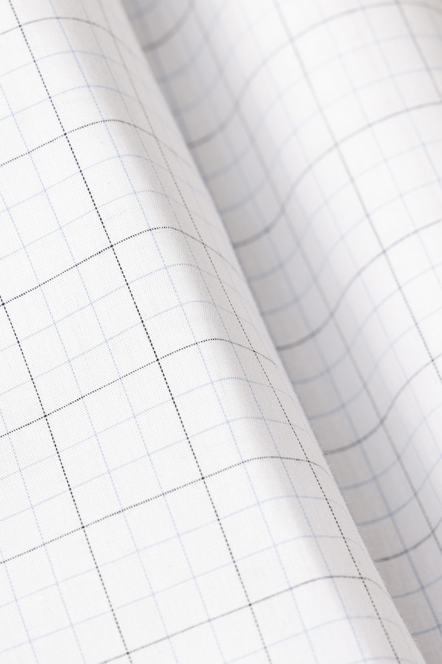 Camisa Manga Curta Regular Algodao Xadrez Bolso Branco C/Azul Claro — foto 6 de 6