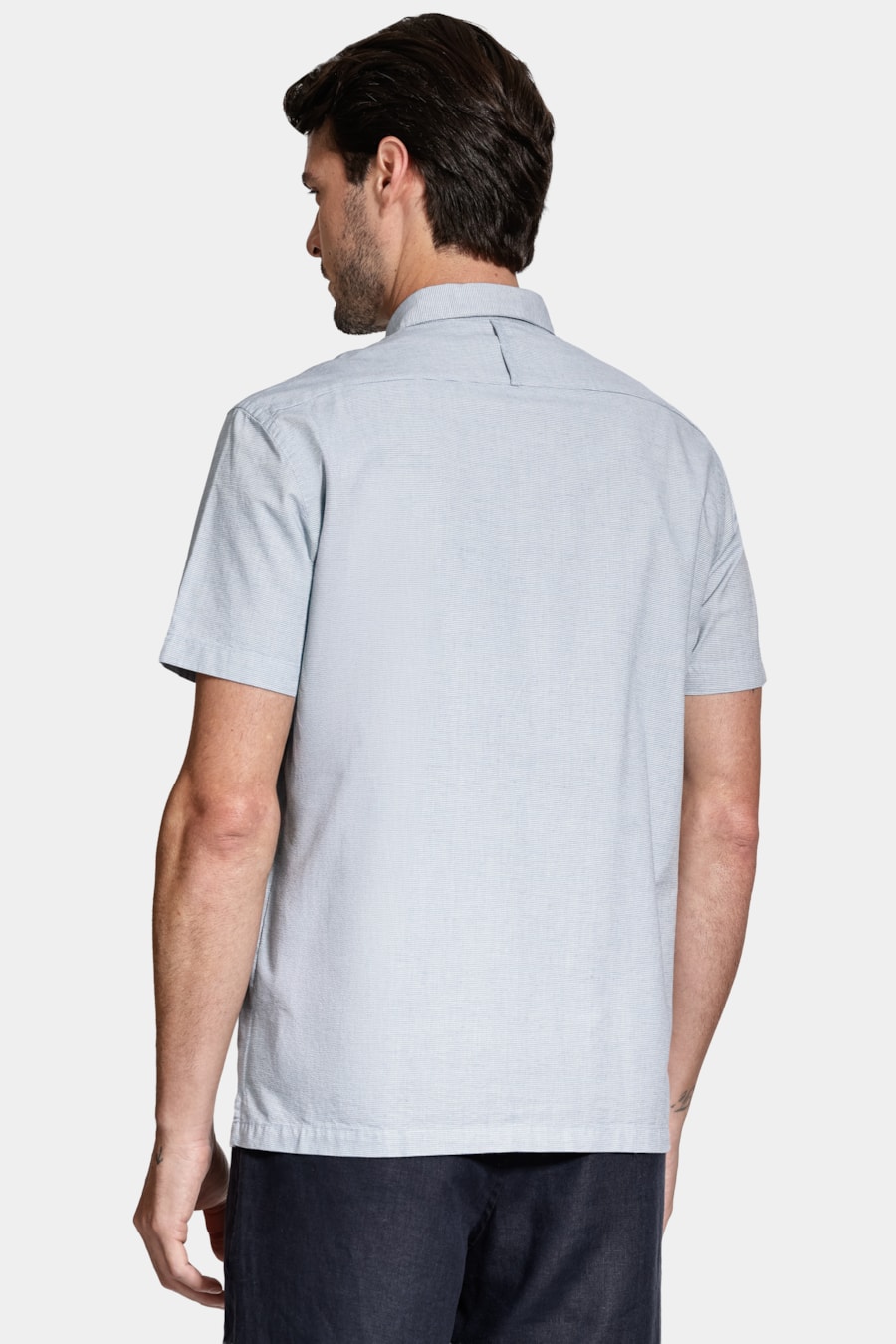 Camisa Manga Curta Regular Belfort Azul — foto 4 de 6