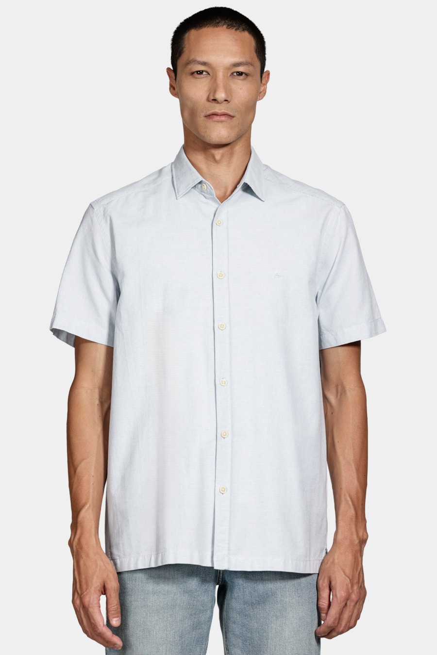 Camisa Manga Curta Regular Belfort Azul Claro — foto 1 de 6